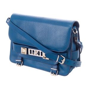 Proenza Schouler Classic PS11 Crossbody Bag in Blue Designer Leather Authentic